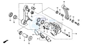 SRX90 50 drawing FRONT BRAKE CALIPER