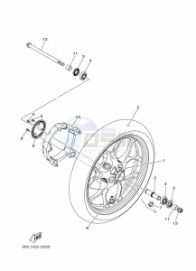 MT-03 MTN320-A (B6WB) drawing FRONT WHEEL