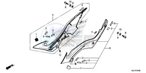 CBR650F 2ED - (2ED) drawing SIDE COVER