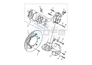 YZ F 450 drawing FRONT BRAKE CALIPER