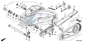 CBR1000RRF Fireblade - CBR1000RR 2ED - (2ED) drawing SWINGARM