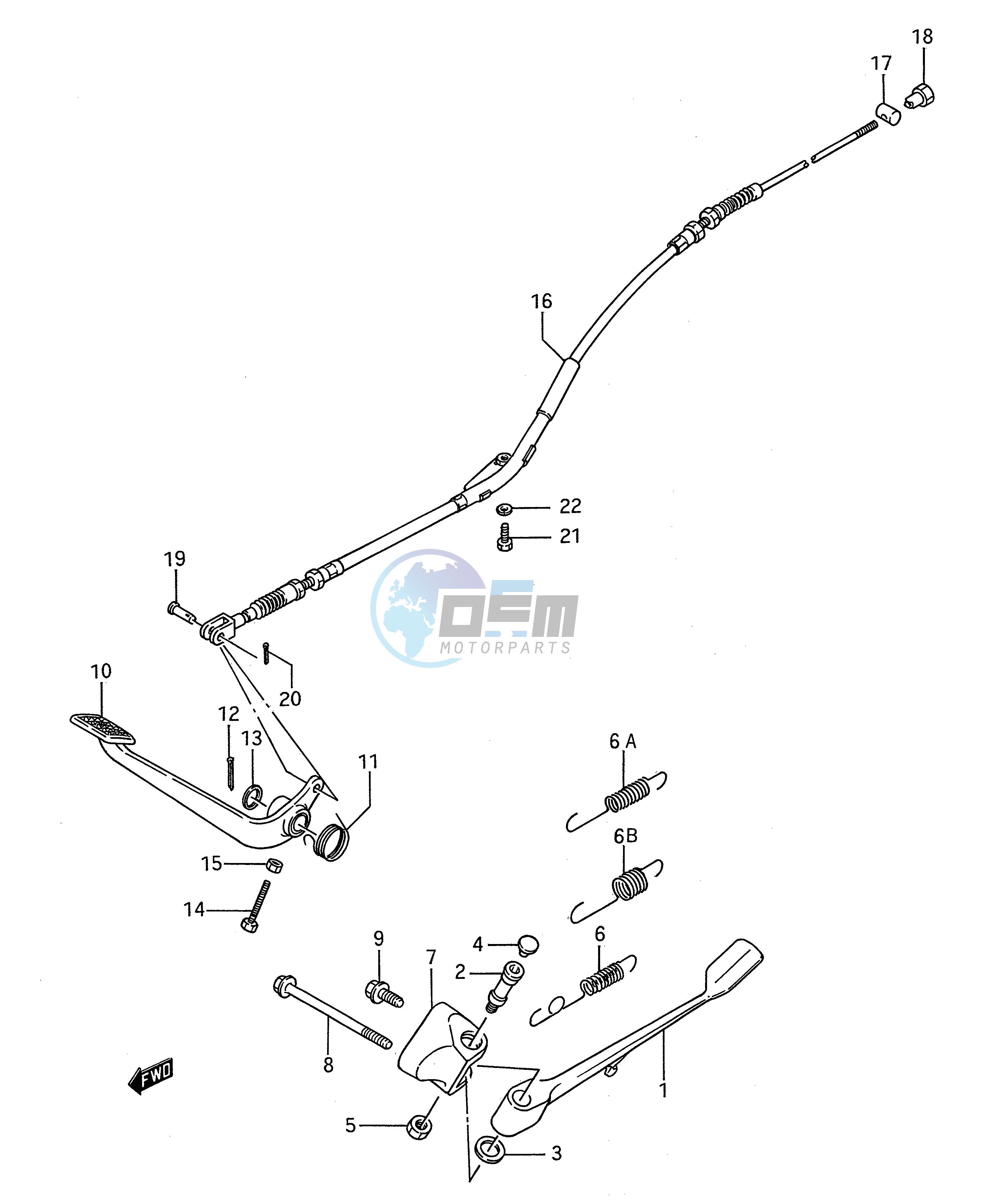 PROP STAND - REAR BRAKE