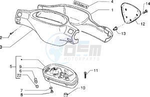 NRG 50 MC3 drawing Speedometers Kms. - handlebar cover