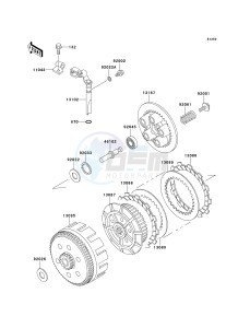 KSF 250 A [MOJAVE 250] (A10-A14) [MOJAVE 250] drawing CLUTCH