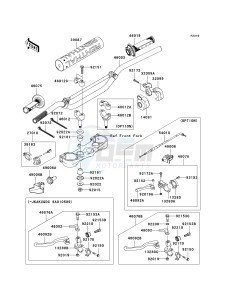 KX 450 D [KX450F] (D6F) D6F drawing HANDLEBAR