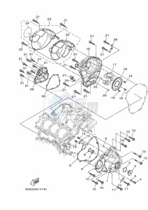 XSR900 MTM850 (BAE8) drawing CRANKCASE COVER 1