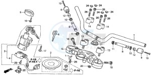 CBF600SA drawing HANDLE PIPE/TOP BRIDGE (CBF600S6/SA6/N6/NA6)