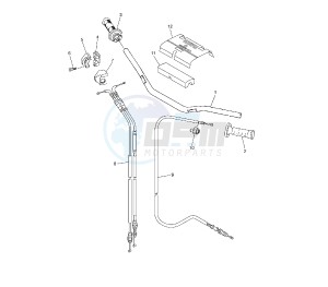 WR F 250 drawing STEERING HANDLE AND CABLE