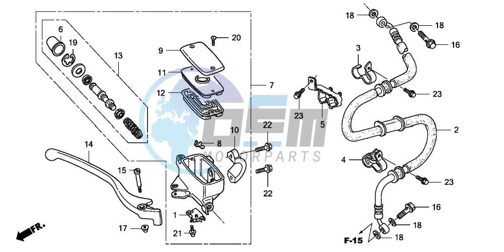 FR. BRAKE MASTER CYLINDER (FJS400D/FJS600D)