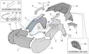 Scarabeo 500 drawing Rear Body