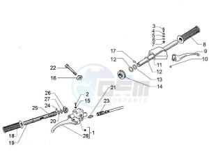 PX 125 drawing Handlebars - Master cil