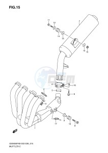 GSX650F (E3-E28) Katana drawing MUFFLER