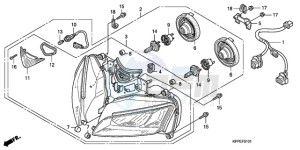 CBR125RW9 Europe Direct - (ED) drawing HEADLIGHT (CBR125RW7/RW9/RWA)