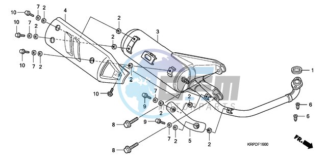 EXHAUST MUFFLER (SCV100F9-TU)