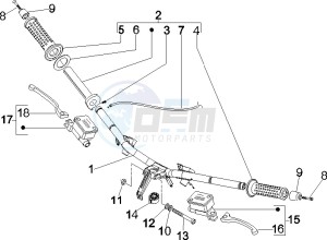 GTS 250 UK drawing Handlebars - Master cil