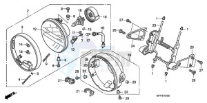 CB13009 SI / MME TWO - (SI / MME TWO) drawing HEADLIGHT (CB1300/CB1300A )