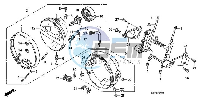 HEADLIGHT (CB1300/CB1300A )