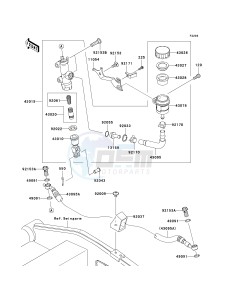 ZR 1000 B [Z1000] (7F-8F) 0B8F drawing REAR MASTER CYLINDER