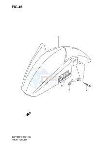 GSF1200 (E2) Bandit drawing FRONT FENDER