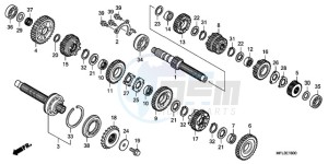 CBR1000RA9 France - (F / ABS CMF HRC MKH) drawing TRANSMISSION