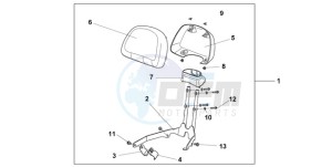 NSA700A9 France - (F / CMF MME) drawing BACKREST *NHB01*