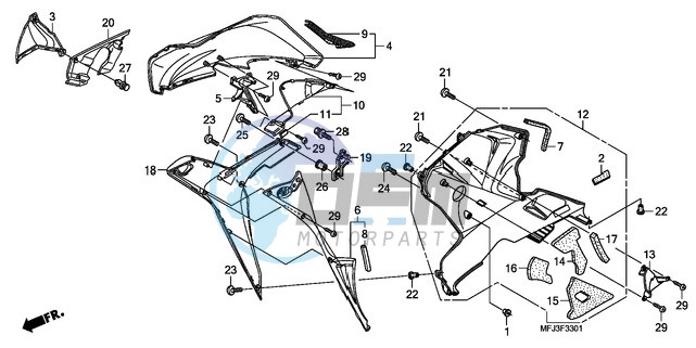 LOWER COWL (R.) (CBR600RR9,A/RA9,A)