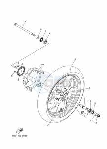 YZF320-A YZF-R3 (B2X9) drawing FRONT WHEEL