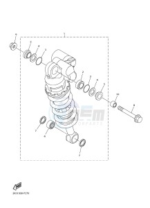 YZF-R1M 998 R3 (2KSC 2KSD) drawing REAR SUSPENSION