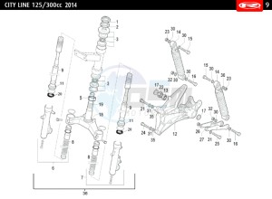 CITYLINE-IE-125-300-BLACK drawing SUSPENSION