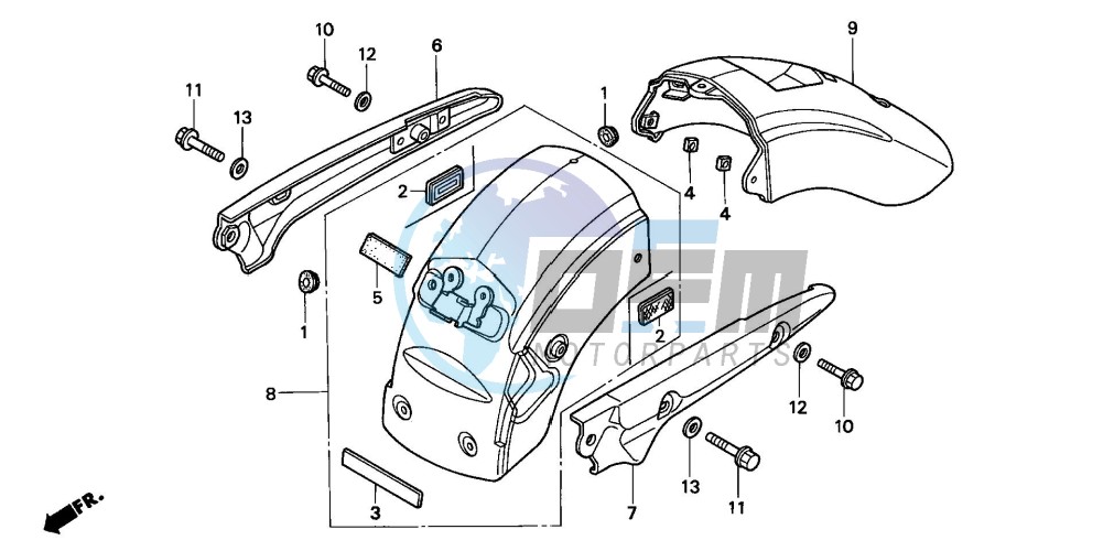 REAR FENDER/GRAB RAIL