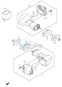 GSX-R750 (E2) drawing TURN SIGNAL LAMP (MODEL Y K1)