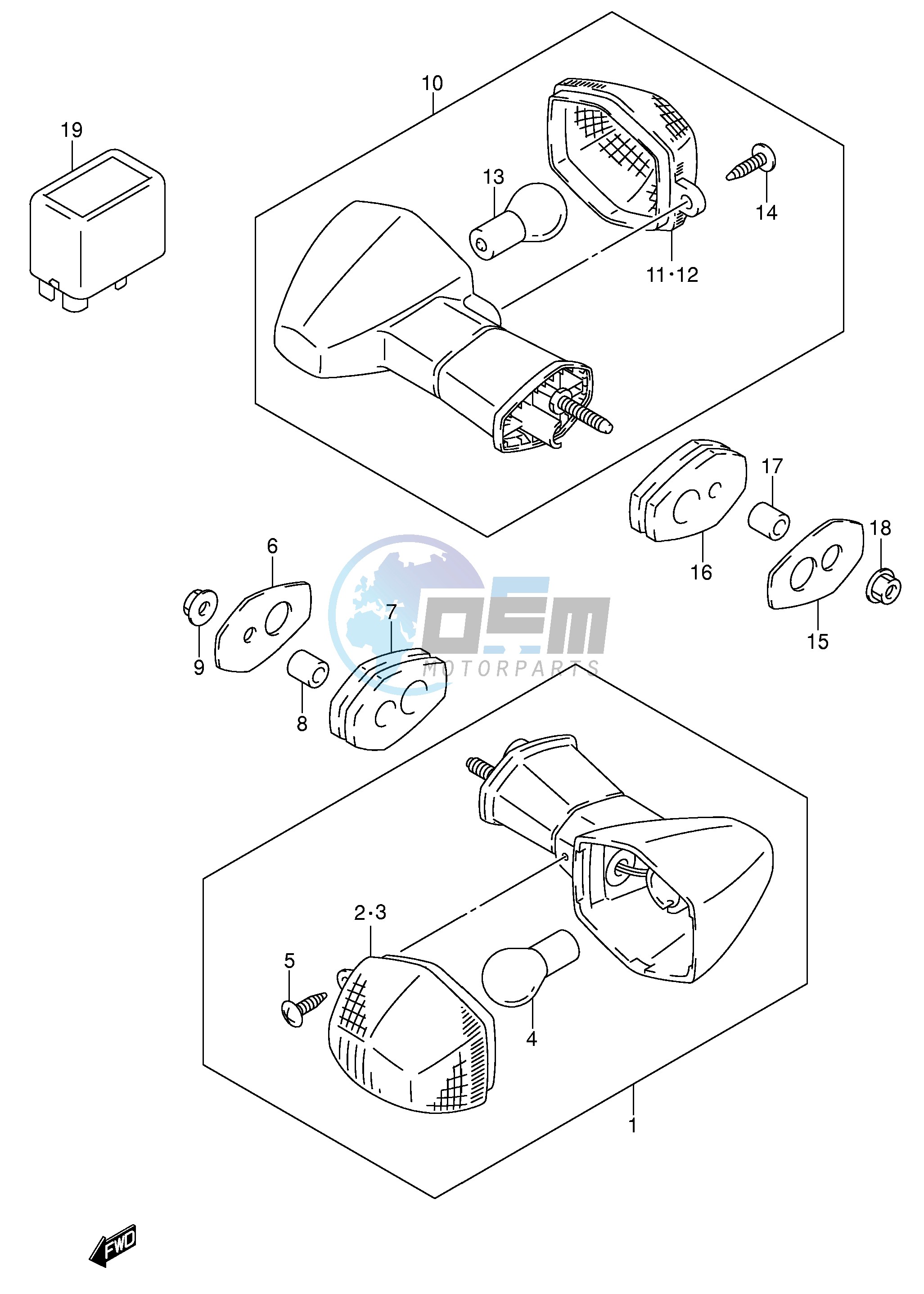 TURN SIGNAL LAMP (MODEL Y K1)