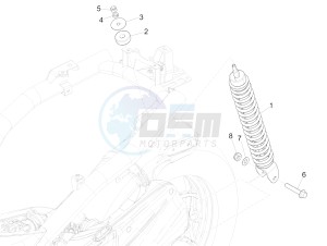 Liberty 50 iGet 4T 3V (EMEA) drawing Rear suspension - Shock absorber/s