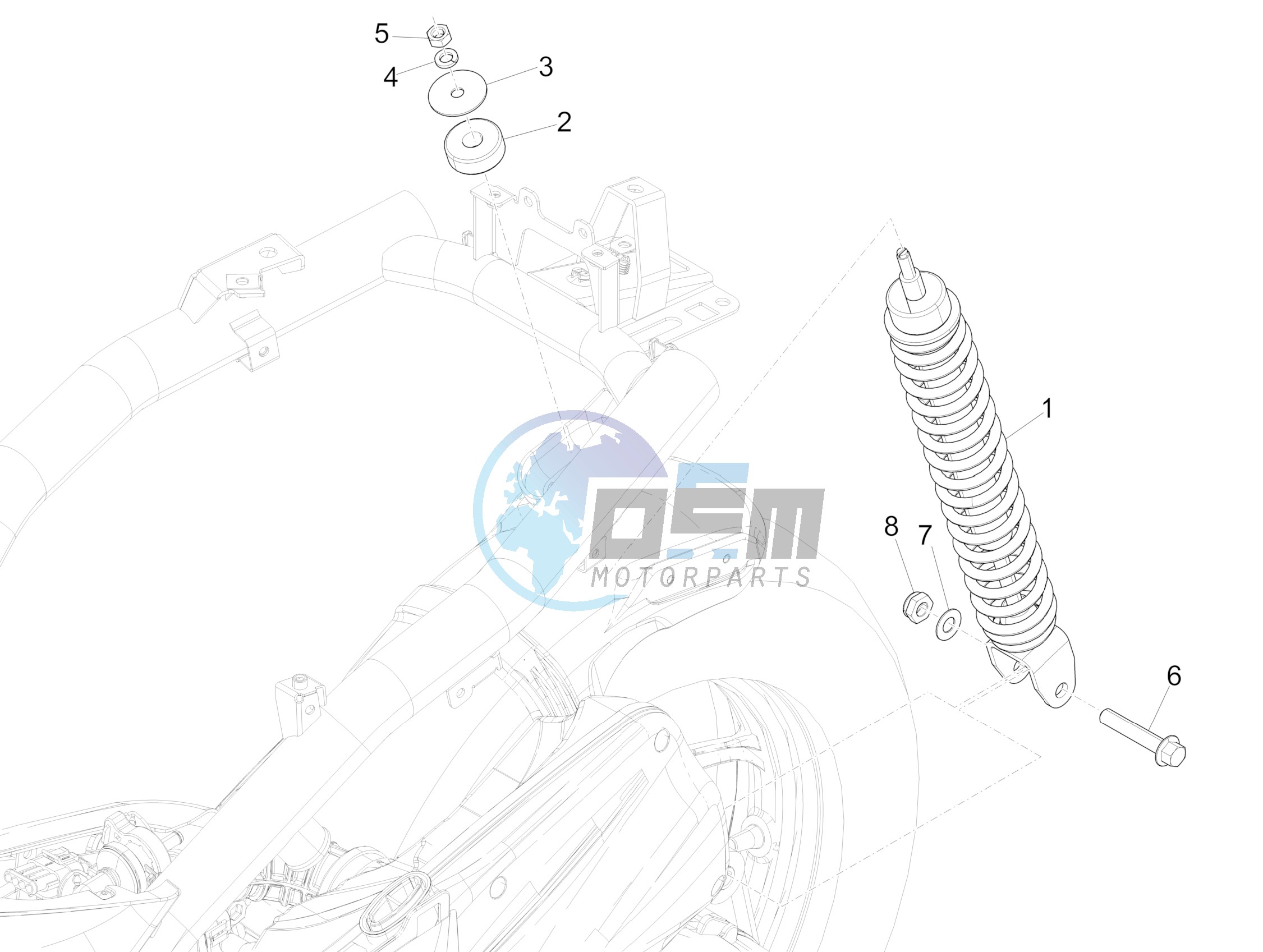 Rear suspension - Shock absorber/s