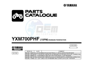 YXM700E YXM700PHF VIKING (1XPM) drawing .1-Front-Page