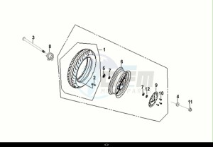 MIO 50I (FS05W2-EU) (E5) (M1) drawing FRONT WHEEL