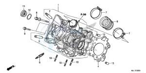 NC750DE Integra - NC750D Europe Direct - (ED) drawing CYLINDER HEAD