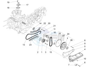 GTS Super 150 ie 4T 3V (APAC) (Au, Ex, Jp, Ri, T, V) drawing Oil pump