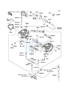 KFX700 KSV700A7F EU drawing Carburetor