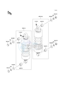 VN 1500 T [VULCAN 1500 CLASSIC] (6F) T6F drawing SUSPENSION_SHOCK ABSORBER