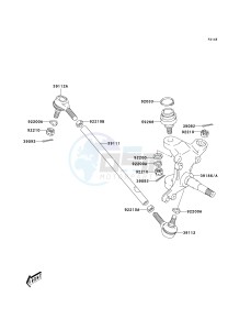 KSF 400 A [FX400] (A6F) A6F drawing KNUCKLE ARM