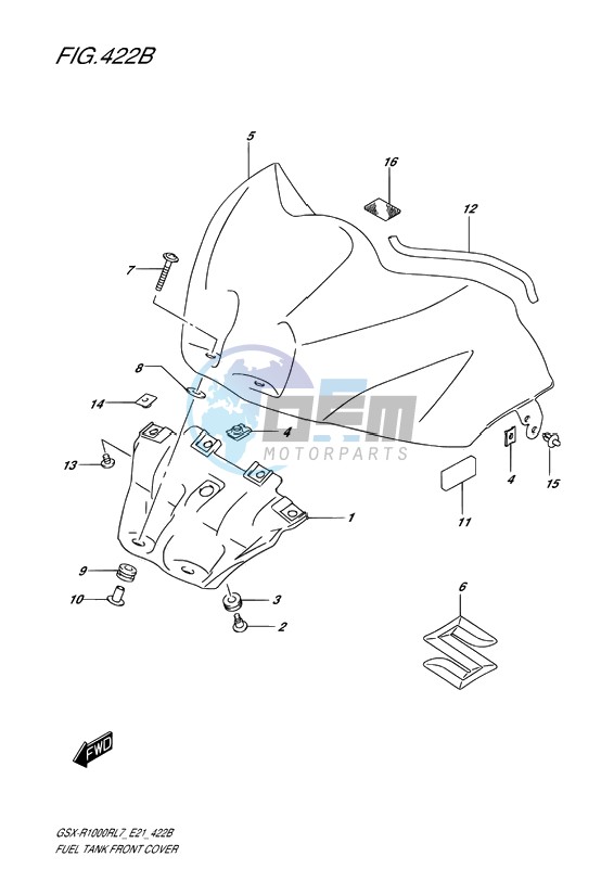 FUEL TANK FRONT COVER (SPECIAL EDITION)