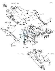 VERSYS 650 ABS KLE650FHF XX (EU ME A(FRICA) drawing Side Covers/Chain Cover