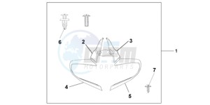 ST1300A9 Australia - (U / ABS MME) drawing MIRROR DEFLECTOR