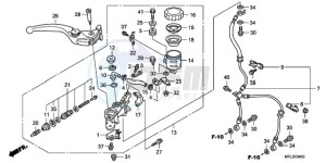 CBR1000RRA Korea - (KO) drawing FR. BRAKE MASTER CYLINDER (CBR1000RR)