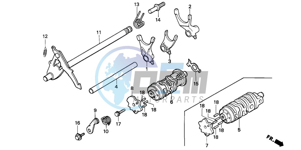 SHIFT DRUM/SHIFT FORK