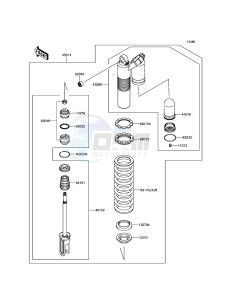 KLX450R KLX450ADF EU drawing Shock Absorber(s)