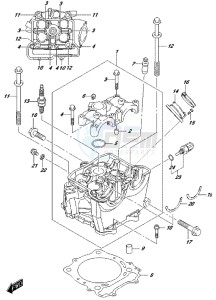 RM-Z450 drawing CYLINDER HEAD