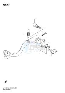 LT-R450 (E28-E33) drawing BRAKE PEDAL