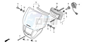 CRF450X drawing HEADLIGHT